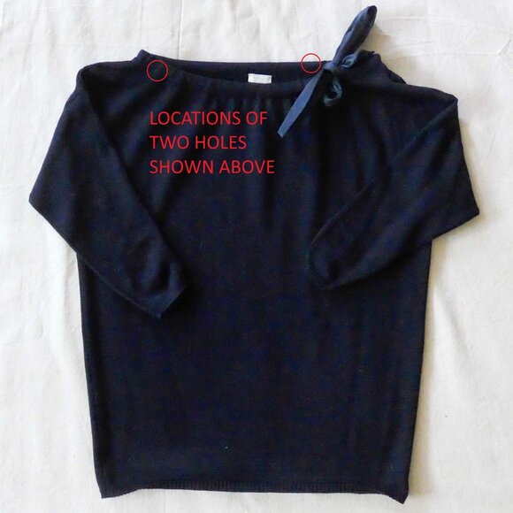 Il Gufo Girls 6 (fits like 10-12) Wool Boat Neck Sweater (Flawed) - Picture 4 of 10